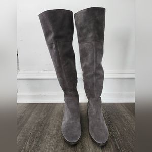 Vince Camuto Over the Knee Grey suede boots size 9